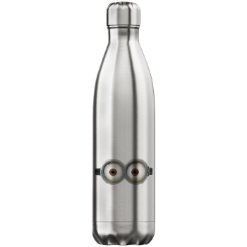 Minions, Μεταλλικό παγούρι θερμός Inox (Stainless steel), διπλού τοιχώματος, 750ml