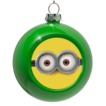 Minions, Green Christmas tree ornament bauble 8cm