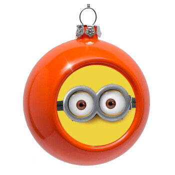 Minions, Orange Christmas tree ornament bauble 8cm