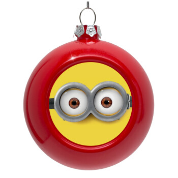 Minions, Red Christmas tree ornament bauble 8cm