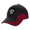 Adult Cap RACING Ultimate Black/Red, (100% COTTON DRILL, ADULT, UNISEX, ONE SIZE)