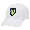 Adult Baseball Cap White 5-panel (POLYESTER, ADULT, UNISEX, ONE SIZE)