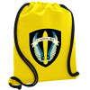 Backpack pouch GYMBAG Yellow, with pocket (40x48cm) & thick cords