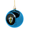 Blue Christmas tree ball ornament 8cm