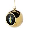 Golden Christmas tree ball ornament 8cm