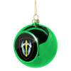 Green Christmas tree ornament ball 8cm