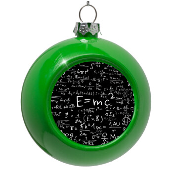 Physics, Green Christmas tree ornament bauble 8cm