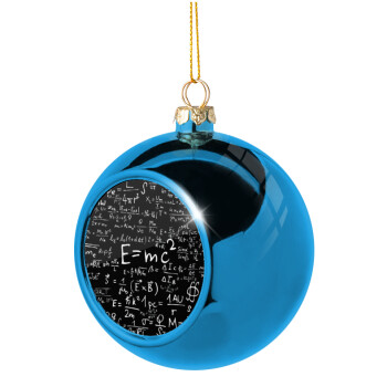 Physics, Blue Christmas tree ball ornament 8cm