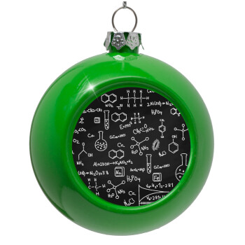 Chemical, Green Christmas tree ornament bauble 8cm