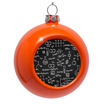 Chemical, Orange Christmas tree ornament bauble 8cm