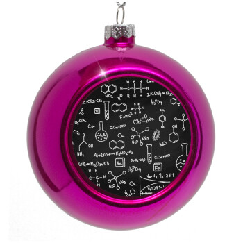 Chemical, Purple Christmas tree ornament bauble 8cm