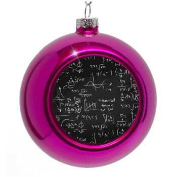 Math's, Purple Christmas tree ornament bauble 8cm