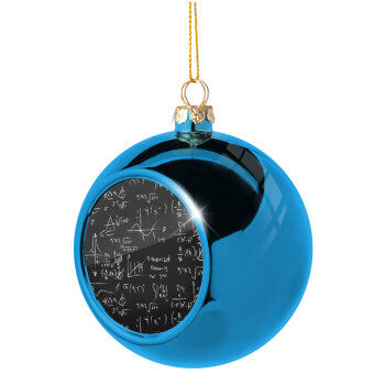 Math's, Blue Christmas tree ball ornament 8cm