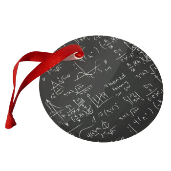 Math's, Christmas ornament glass 9cm