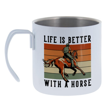 Life is Better with a Horse, Mug Stainless steel double wall 400ml