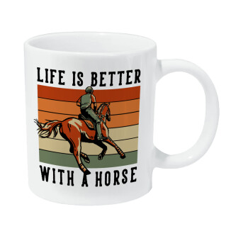 Life is Better with a Horse, Κούπα Giga, κεραμική, 590ml