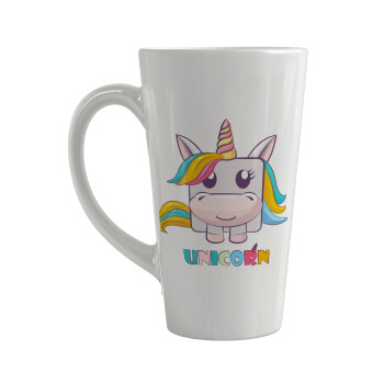 Unicorns cube, Κούπα κωνική Latte Μεγάλη, κεραμική, 450ml