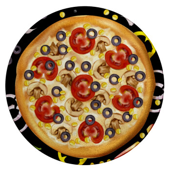 Pizza, Επιφάνεια κοπής γυάλινη στρογγυλή (30cm)