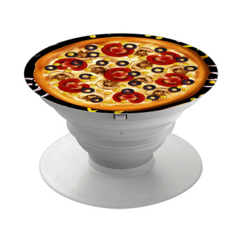 Pizza, Phone Holders Stand  Λευκό Βάση Στήριξης Κινητού στο Χέρι