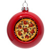 Red Christmas tree ornament bauble 8cm