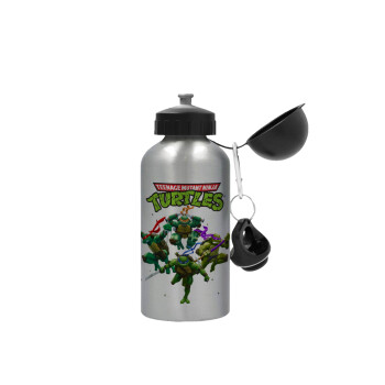 Ninja turtles, Metallic water jug, Silver, aluminum 500ml