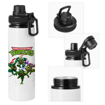 Ninja turtles, Metal water bottle with safety cap, aluminum 850ml