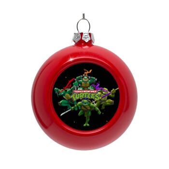 Ninja turtles, Red Christmas tree ornament bauble 8cm