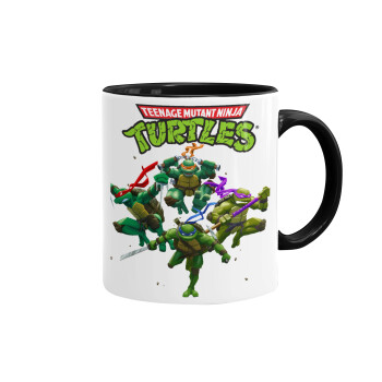 Ninja turtles, Mug colored black, ceramic, 330ml