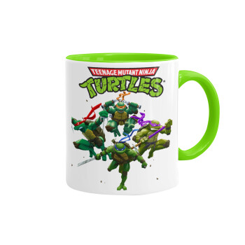 Ninja turtles, Mug colored light green, ceramic, 330ml