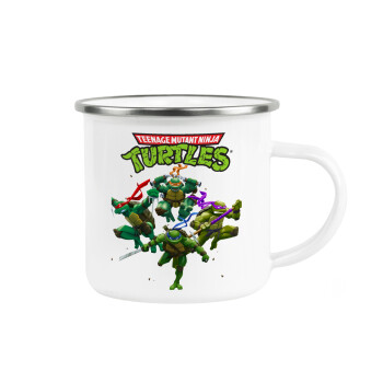 Ninja turtles, Κούπα Μεταλλική εμαγιέ λευκη 360ml