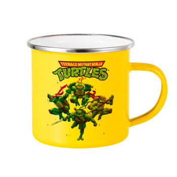 Ninja turtles, Yellow Enamel Metallic Cup 360ml