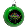 Green Christmas tree ornament bauble 8cm