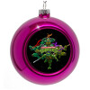 Purple Christmas tree ornament bauble 8cm