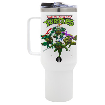 Ninja turtles, Mega Tumbler με καπάκι, διπλού τοιχώματος (θερμό) 1,2L