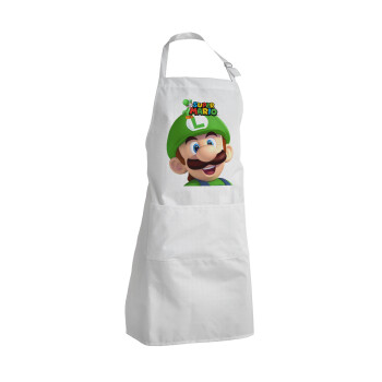 Super mario Luigi, Adult Chef Apron (with sliders and 2 pockets)