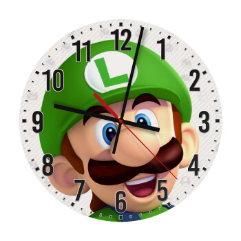 Super mario Luigi, Ρολόι τοίχου ξύλινο (30cm)