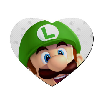 Super mario Luigi, Mousepad heart 23x20cm