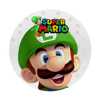 Super mario Luigi, Mousepad Στρογγυλό 20cm
