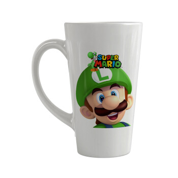 Super mario Luigi, Κούπα κωνική Latte Μεγάλη, κεραμική, 450ml