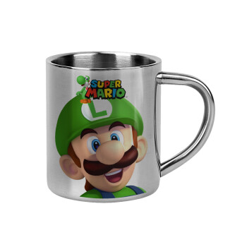 Super mario Luigi, Mug Stainless steel double wall 300ml