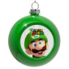 Green Christmas tree ornament bauble 8cm