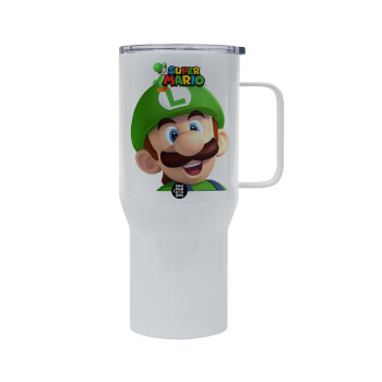 Super mario Luigi, Mega Stainless steel Tumbler with lid, double wall 750L