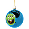 Blue Christmas tree ball ornament 8cm