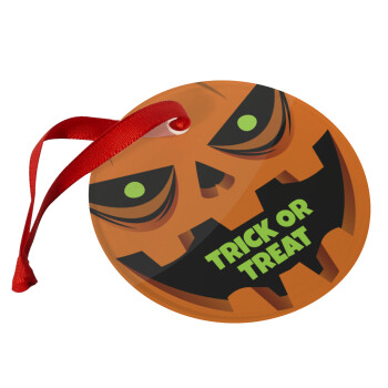 Halloween trick or treat Pumpkins, Christmas ornament glass 9cm