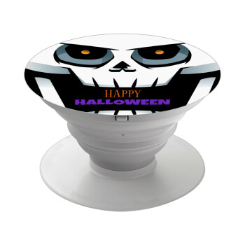 Halloween trick or treat Skeleton, Phone Holders Stand  White Hand-held Mobile Phone Holder