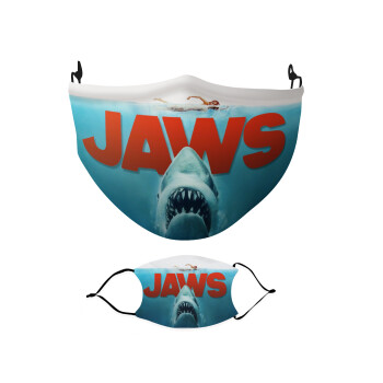 Shark jaws, Μάσκα υφασμάτινη Ενηλίκων πολλαπλών στρώσεων με υποδοχή φίλτρου