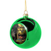 Green Christmas tree ornament ball 8cm