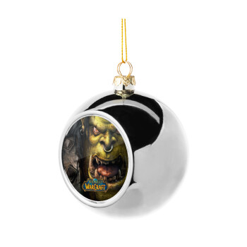 Worl of Warcraft, Silver 8cm Christmas tree ball ornament