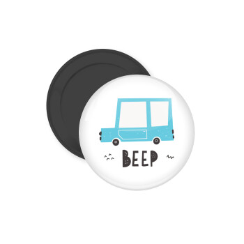 Car BEEP..., Μαγνητάκι ψυγείου στρογγυλό διάστασης 5cm