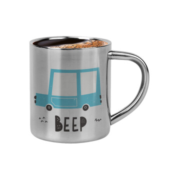 Car BEEP..., Double-wall metal cup for espresso (220ml)